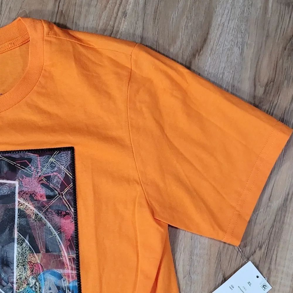 🔹️NWT Marvel Orange Halloween Lenticular Short Sleeve Top Youth XLarge